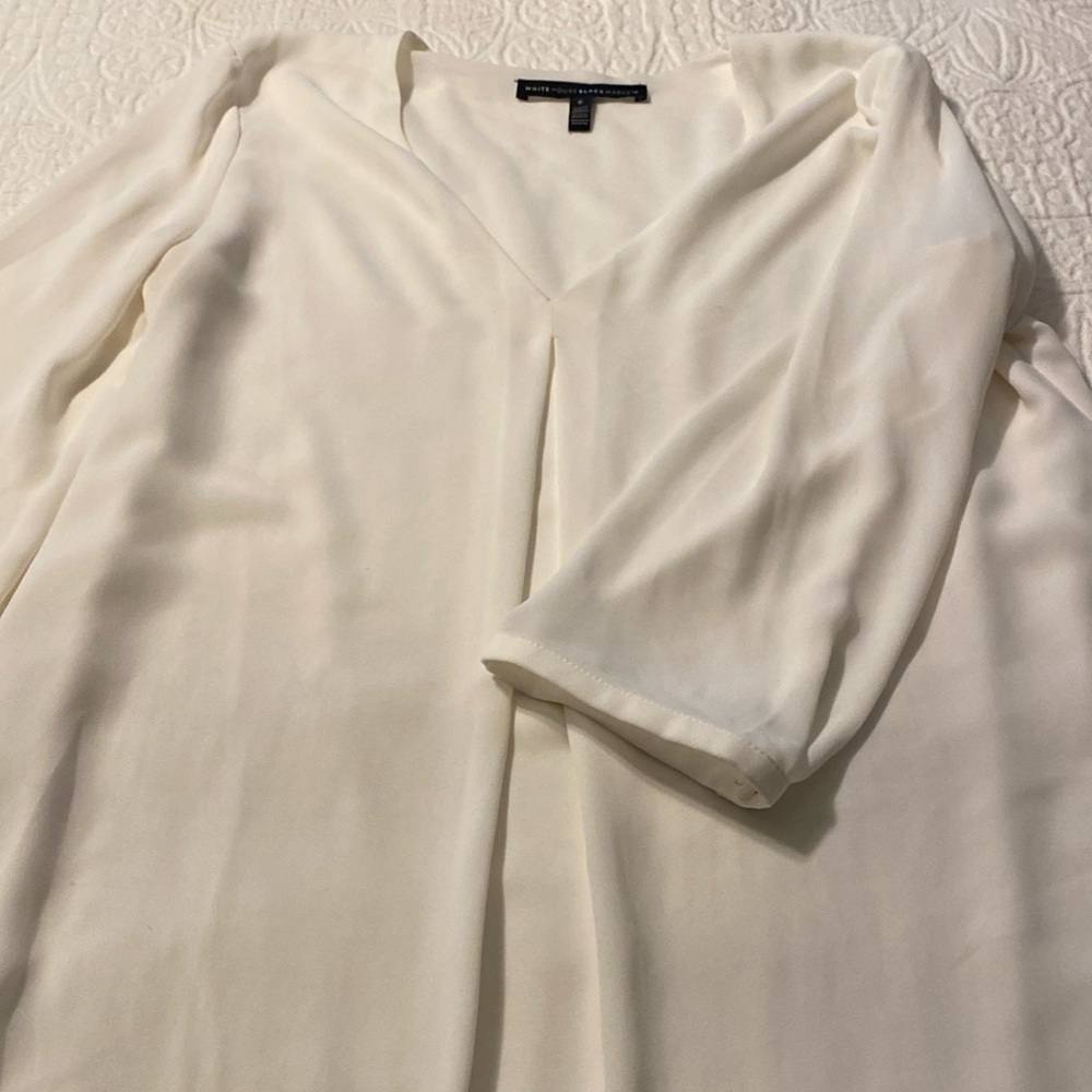WHBM Light cream blouse size 6